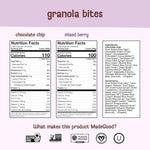 MadeGood Granola Bites Chocolate Chip & Mixed Berry Variety Pack, 28 Count, Gluten Free and Organic Snacks