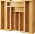 Bamboo Expandable Silverware Drawer Organizer for Kitchen Utensils and Storage