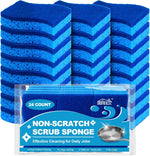 HOMEXCEL Sponges Kitchen 24pcs, Non-Scratch Scrub Dish Sponge Safe on Non-Stick Cookware, Dual Sided Cleaning Sponges for Kitchen, Household, Bathroom and More