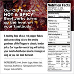 Old Trapper Beef Jerky, Hot & Spicy, 8 Ounce Individual Pack, 11 Grams of Protein, 70 Calories per Serving
