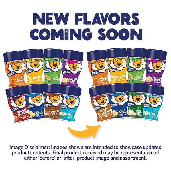 Kernel Season's 8-piece pop corn seasoning mini jars, 0.9 oz, variety pack, gluten-free, kosher, made in usa