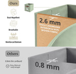 DECOMOMO Storage Bins, Sage Green, 6-Piece Set, 10.5" x 11"