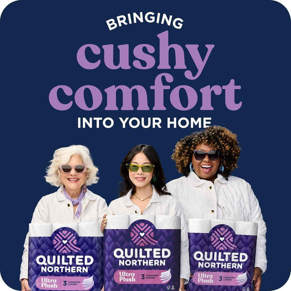 Quilted Northern Ultra Plush 3X Thicker 3X Absorbent 3 Ply Soft Toilet Tissue, 6 Mega Rolls, 24 Regular Rolls