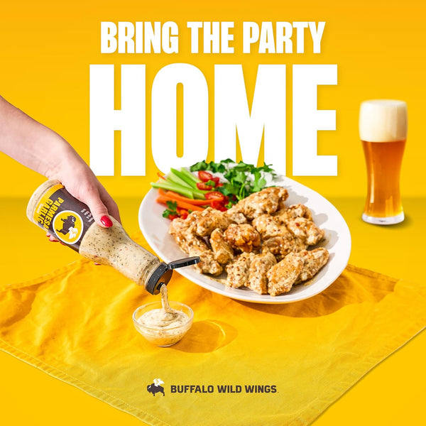 Buffalo Wild Wings Parmesan Garlic Sauce, 12 fl oz, Italian Herbs, Parmesan Cheese, Garlic, Dipping Sauce, Marinade, Topping, Seasoning