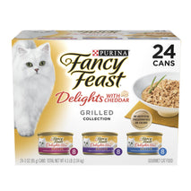 purina fancy feast delights variety pack cheddar grilled chicken turkey whitefish 3 oz cans 24 pack