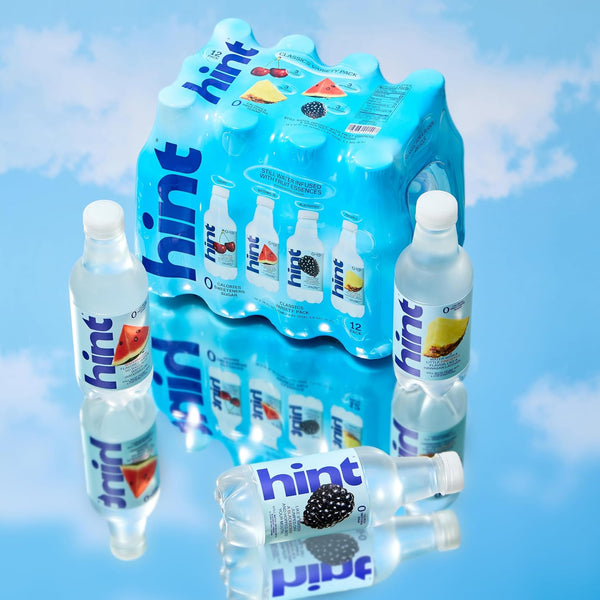 Hint Infused Bottled, Best Sellers Variety Pack - Sugar Free Flavored with Zero Calories, Natural Essences, and No Artificial Sweeteners - 16 Fl Oz (Pack of 12)