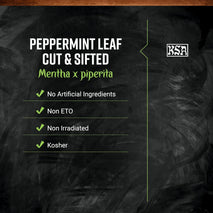 Frontier Co-op 16 ounce Peppermint Leaf, cut and sifted, Kosher, non-irradiated