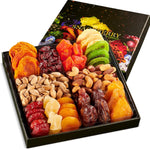 Dried Fruit and Nut Gift Basket Arrangement Platter for Snacking