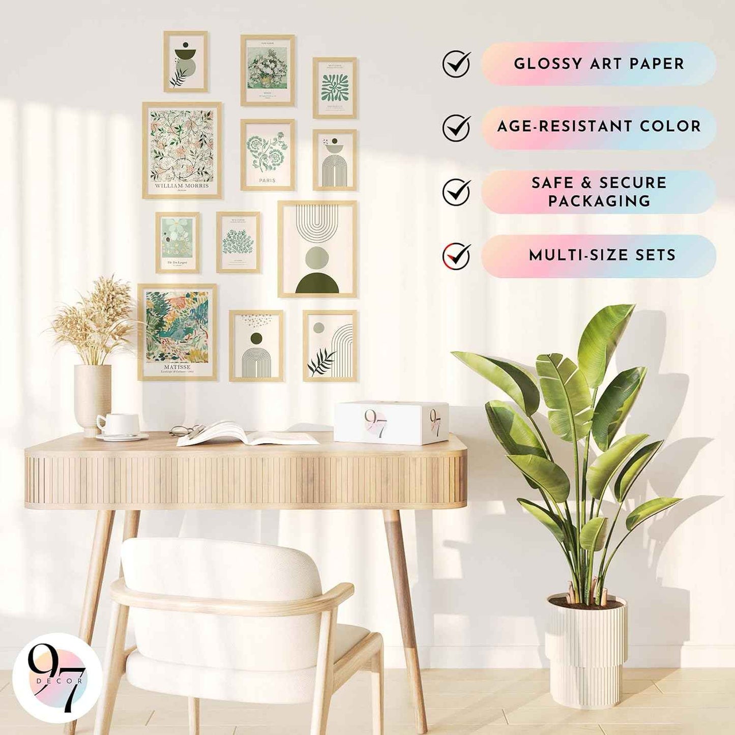 97 Decor Sage Green Room Decor Aesthetic - Sage Green Wall Decor, Sage Matisse Wall Art Prints, Green Posters Wall Collage, Pastel Aesthetic Pictures for Teen Girls Dorm Bedroom (Unframed)