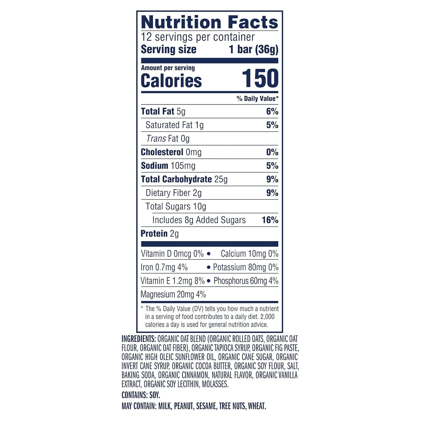 Zbar - Iced Oatmeal Cookie - Soft-Baked Energy Snack Bars - Non-GMO - 12g Whole Grains - USDA Organic Granola Bars (12 Pack)