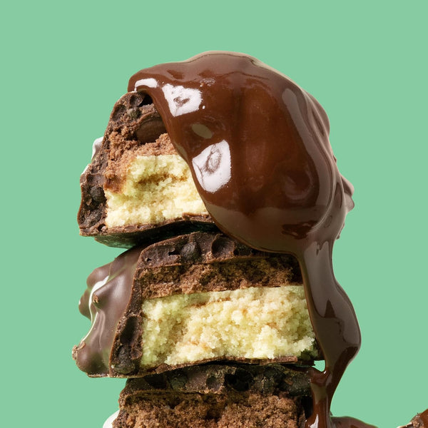 FITCRUNCH Snack Size Protein Bars, 6-Layer Baked, 18 Bars, Mint Chocolate Chip