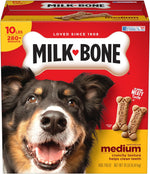 Milk-Bone Original Dog Treats Biscuits for Medium Dogs, 10 Pound Box, Crunchy Texture, Fortified with 12 Vitamins