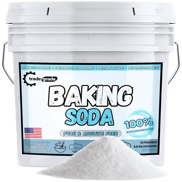 TradeGrade Pure 1 Gallon Baking Soda Food-Grade Sodium Bicarbonate Powder for Cooking and Cleaning