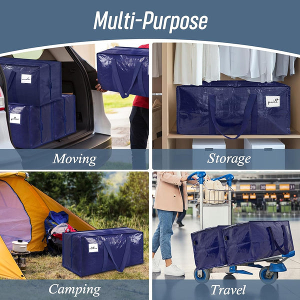 Extra Heavy Duty Large Moving Bags with Strong Zipper and Comfortable Handles