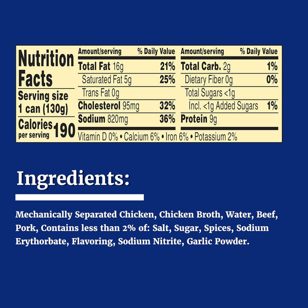 Libby's Vienna Sausage in Chicken Broth, Canned Sausage, 24-Pack, 4.6 OZ