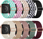 Maledan 10 Pack Stretchy Solo Loop Compatible with Apple Watch Band 40mm 38mm 41mm 42mm 44mm 45mm 46mm 49mm Women Men,Soft Nylon Elastic Braided Strap for iWatch Series 11 10 9 8 7 6 5 4 3 2 1 SE Ultra