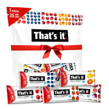That's it. Mini Fruit Bars Variety 35 Pack No Sugar Plant-Based Vegan Gluten Free