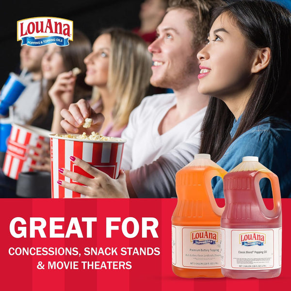 LouAna Premium Buttery Popcorn Oil for Commercial and Home Use