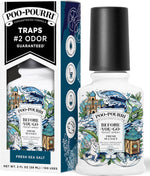 Poo-Pourri Before-You-Go Toilet Spray, Fresh Sea Salt, 2 Fl Oz, Up to 100 Uses, Bathroom Odor Deodorizer with Essential Oils for Home or Work, Travel Essentials, TSA Approved Size, Sea Salt Bergamot