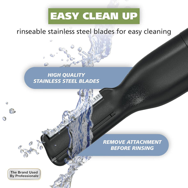 wahl micro groomsman battery personal trimmer for hygienic grooming with rinseable interchangeable heads
