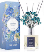 Airkeep Reed Diffuser Set,3.38 fl oz (100 ml) - Clean Linen Oil Diffusers with 8 Reed Sticks,Home Fragrance Reed Diffuser for Bathroom Shelf Decor
