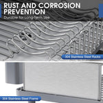 304 Stainless Steel Dish Drying Rack with Large Capacity and Drain Board