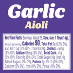 kraft mayo garlic aioli 12 oz bottle condiment