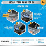 ACTIVE Mold Stain Remover Gel Cleaner - Heavy Duty Stain Removal for Front Loader Washing Machines, Bathrooms, and More