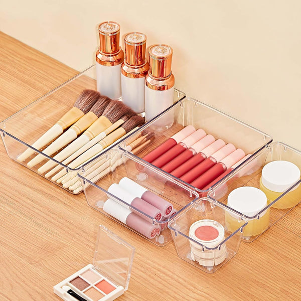 13-Piece Drawer Organizer Set with Non-Slip Pads for Desk, Bathroom, and Kitchen