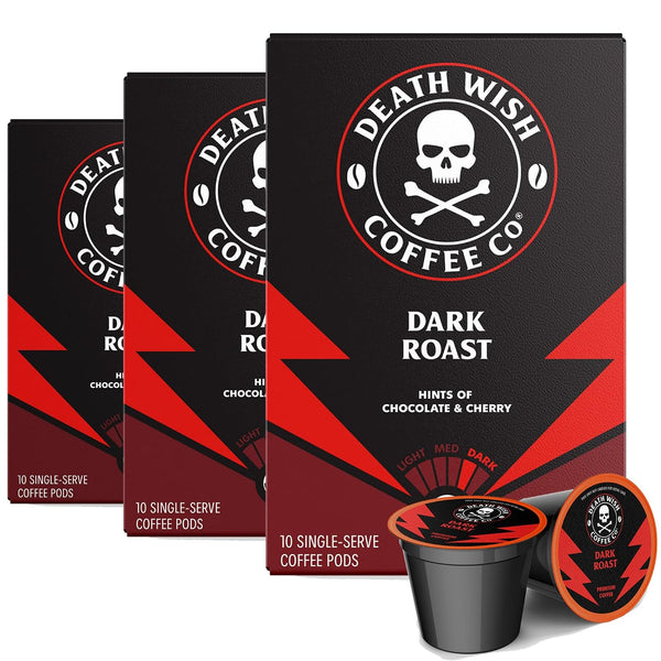 Death Wish Coffee Medium Roast Single Serve Pods 50 Count