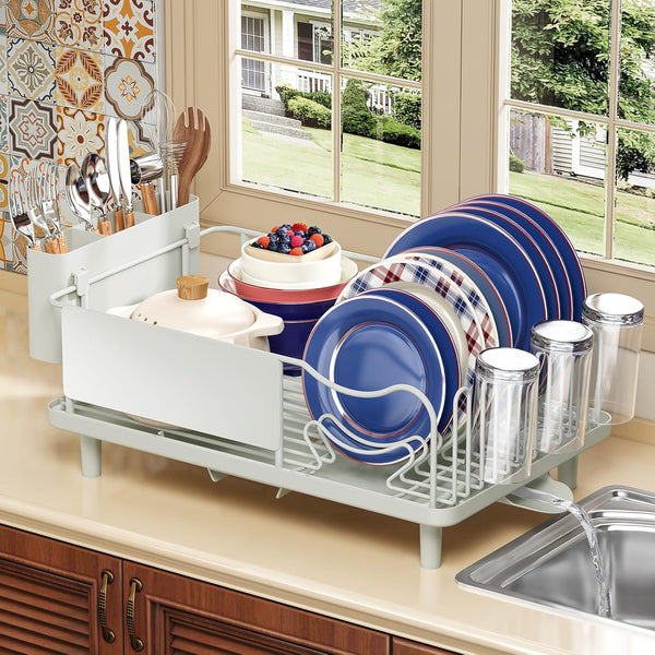 Stainless Steel Dish Drying Rack for Kitchen Counter with Large Capacity