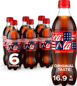 Coca-Cola Soda Soft Drinks, 16.9 fl oz Bottles, 6 Pack - Classic Cola Soft Drink Pack