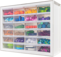 24-Drawer Plastic Storage Organizer for Small Parts and Tools