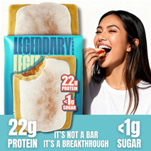 Legendary Foods 22g Protein Pastry, Frosted Cinnamon, Low Carb, Gluten Conscious, Keto Snack, 8 Pack