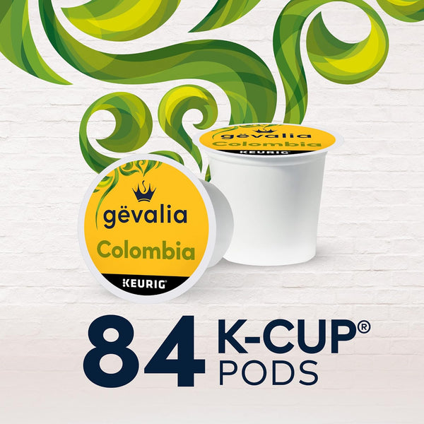 Gevalia Colombia K-Cup Coffee Pods, 84-count box, compatible with Keurig 1.0 & 2.0