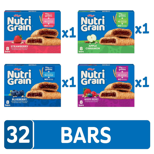 Nutri-Grain Soft Baked Breakfast Bars Variety Pack Whole Grain