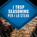 McCormick Grill Mates 25% Less Sodium Montreal Steak Seasoning, 3.18 oz, Coarsely Ground Pepper and Garlic Blend