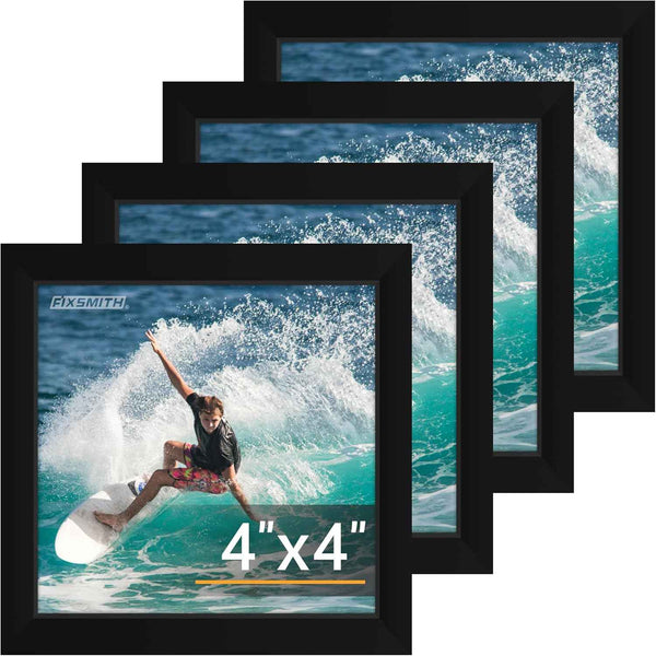 FIXSMITH 8x10 Picture Frame Set of 2, Photo Frame with HD Plexiglass, Display Pictures 5x7 with Mat or 8x10 Without Mat Multi Picture Frames Collage for Tabletop or Wall Display, Black