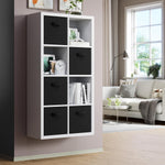 Storage Cubes Pack of 8 Standard Size Cube Storage Bins with Dual Handles