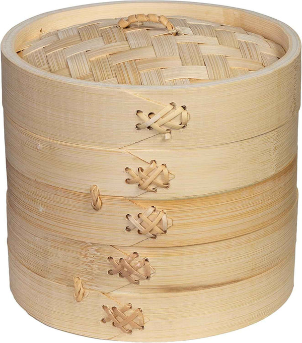 Joyce Chen 2-Tier Bamboo Steamer Baskets, 10-Inch