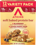Atkins Soft Baked High Protein Bars, 12 pack, 2g sugar, 4g net carbs, 15g protein