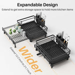 SNTD Extendable Dish Drying Rack for Kitchen Counter