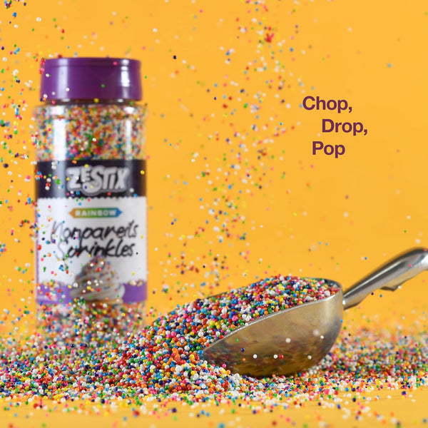Rainbow Nonpareils Sprinkles 10 oz - Kosher Mini Round Sprinkles for Baking, Cupcakes, Cookies, Cakes, Ice Cream and Cake Decorations