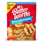 Mrs. Butterworth's Buttermilk Pancake and Waffle Mix, 32 oz, Complete Breakfast Solution, Easy to Make