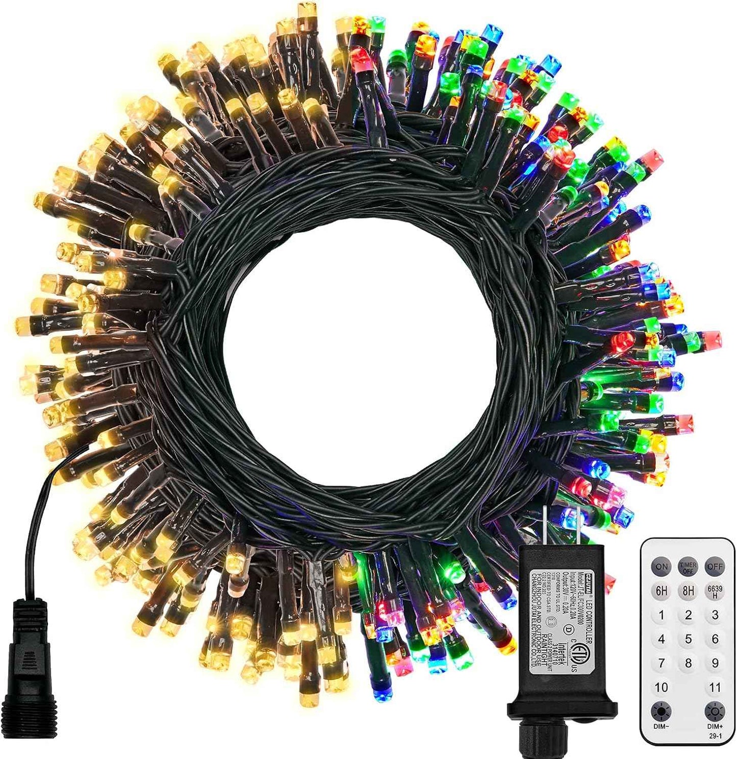 66FT 200 LED Christmas Tree Lights, Twinkle Fairy Lights String with 8 Flashing Modes String Lights for Indoor Bedroom Outdoor Christmas Trees Garland Wreath Holiday Decorations, Warm White