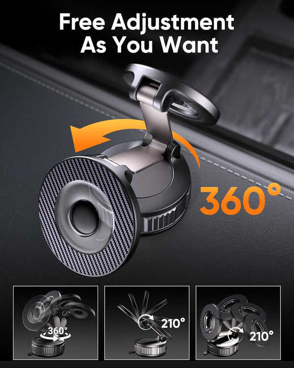 360° Adjustable Magnetic Car Phone Mount for iPhone