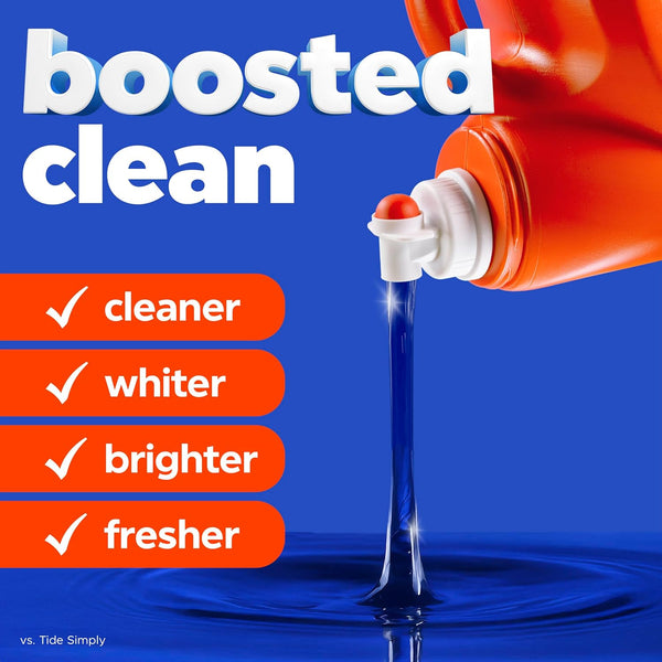 Tide Liquid Laundry Detergent, Original Scent, 125 fl oz, 100 Loads, Boosted Clean Even in Cold Water with Concentrated Washing Soap