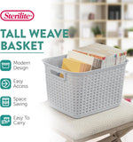 Sterilite 6-Pack Tall Weave Baskets for Organization and Storage