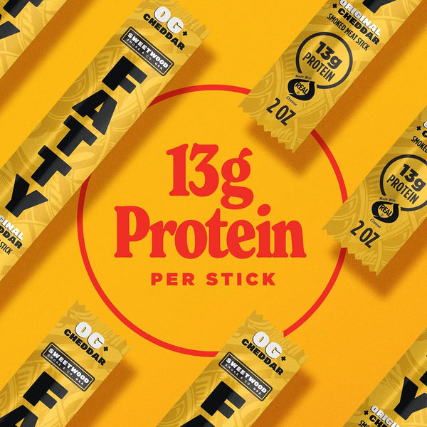 Grass Fed Beef and Pork Meat Sticks, High Protein, 13g Per Stick, 2 oz, Pack of 20