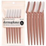 kitsch dermaplane razor for women face - black, 12 pc set - exfoliating facial razor for smoother skin